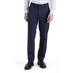 NWT Dockers Signature Men Khaki Pants 52x30 Big Tall Iron Free Navy Blue Stretch